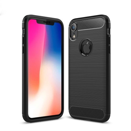 Fibre Brushed Cover til iPhone XR - Black