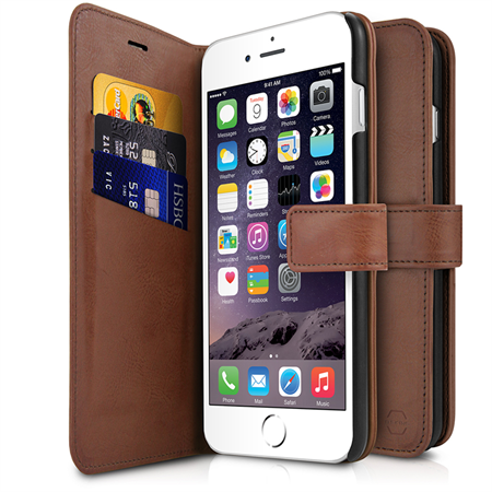 ITSKINS Book + bagcover til iPhone 6/6S/7 - Brun