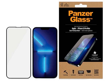 Panzerglass til Apple iPhone 13 Pro Max/14 Plus Case Friendly, SORT